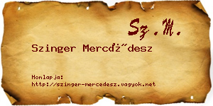 Szinger Mercédesz névjegykártya